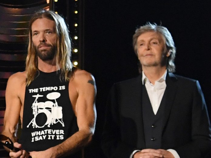 Taylor Hawkins and Paul McCartney