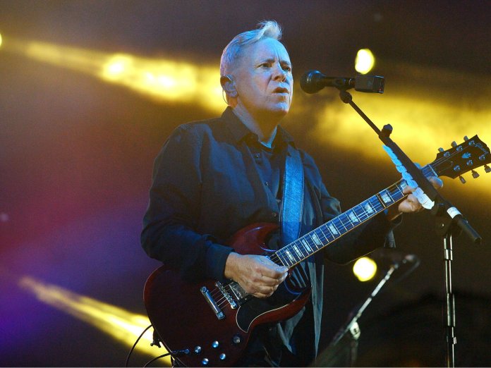 Bernard Sumner performs live with New Order